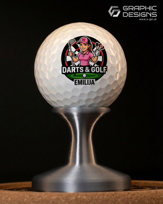 Custom Golf Balls – UV Printed Personalised Golf Balls – Photo / Logo Print – Unique Golf Gift