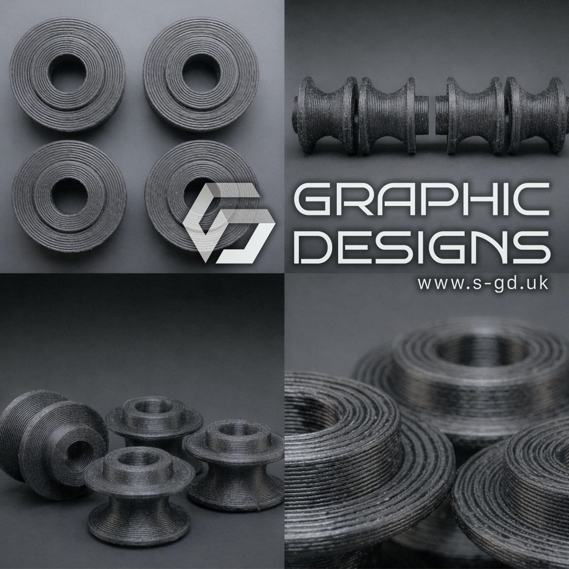 Winmau Wispa Replacement Wheels (Set of 4) – Noise Reduction Mounts – 3D Printed Dartboard Parts – S-Graphic Designs