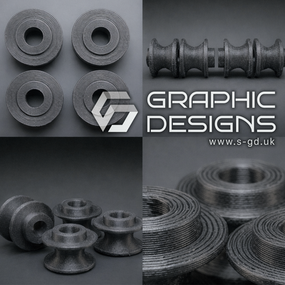 Winmau Wispa Replacement Wheels (Set of 4) – Noise Reduction Mounts – 3D Printed Dartboard Parts – S-Graphic Designs